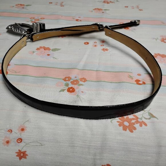 ❤️1997 B&C BARSE DALLAS Croc Belt Collection Genuine Italian Leather Sz M 35-39 main image 8